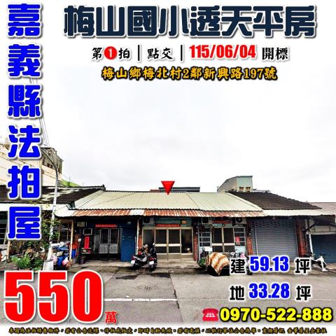 梅山鄉新興路透天平房